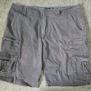 OP Ocean Pacific Mens Charcoal Gray Cargo Shorts Size 40 Cotton OM12Y004 Read!